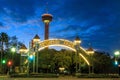 Tower of Americas at night in San Antonio, Texas