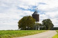 Tower with antenna along route called Romantische Strasse, Germany