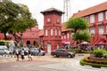 Tower in the area known as Red or Dutch Square Malacca Royalty Free Stock Photo