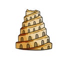 Tower of Babel. Ancient city Babylon of Mesopotamia and Iraq.