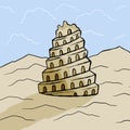 Tower of Babel. Ancient city Babylon of Mesopotamia and Iraq.