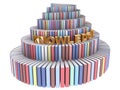 Tower of Babel created from books Royalty Free Stock Photo