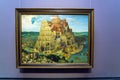 The Tower of Babel 1563 by Pieter Brueghel the Elder in Kunsth Royalty Free Stock Photo