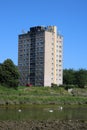 Tower block housing Skerton Lancaster River Lune