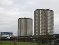 Tower blocks and motorway