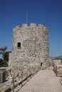 Tower in Bodrum Castle, Mugla, Turkey Royalty Free Stock Photo