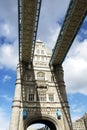 Tower bridge across river Thames in London city in 19. September 2018. UK Royalty Free Stock Photo