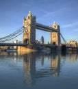 Tower Bridge Amazing Reflection Royalty Free Stock Photo