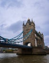 Tower Bridge is a bascule and suspension bridge in London, built between 1886 and 1894, which crosses the River Thames Royalty Free Stock Photo