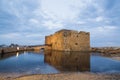 Tower and bridge of castle in Paphos, Cyprus Royalty Free Stock Photo