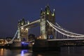 Tower Bridge that crosses River Thames in London Royalty Free Stock Photo