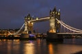 Tower Bridge that crosses River Thames in London Royalty Free Stock Photo