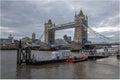 Tower Bridge crossing the Thames London Royalty Free Stock Photo