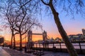 Tower Bridge at dusk in London Royalty Free Stock Photo