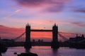 Tower Bridge at dusk ,London United Kingdom Royalty Free Stock Photo