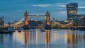 Tower Bridge and 20 Fenchurch Street from Bermondsey, London, England Royalty Free Stock Photo