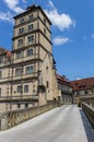 Tower and bridge of the historic Brake castle in Lemgo