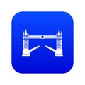 Tower bridge icon digital blue Royalty Free Stock Photo