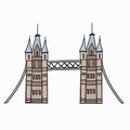 Tower Bridge the iconic symbol of London illustration