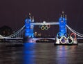 Tower Bridge: London 2012 Summer Olympics Royalty Free Stock Photo