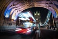 Tower Bridge and London Bus Royalty Free Stock Photo