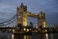 Tower Bridge, London, England, UK, Europe, at dusk Royalty Free Stock Photo