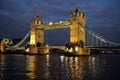 Tower Bridge, London, England, UK, Europe, at dusk Royalty Free Stock Photo