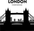 tower bridge london england vector illustration landmark modern city Eps 10 Royalty Free Stock Photo