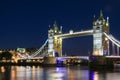 The Tower Bridge in London in the evening, England, United Kingdom.