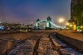 Tower Bridge London at night, Great Britain, England Royalty Free Stock Photo