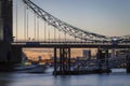 Tower Bridge in London at night or sunset Royalty Free Stock Photo