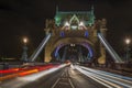 Tower Bridge in London at night Royalty Free Stock Photo