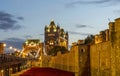 Tower Bridge from the Tower of London at night in the UK Royalty Free Stock Photo