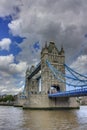 Tower Bridge in London on River Thames Royalty Free Stock Photo