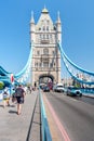 The Tower Bridge in London on a summer day