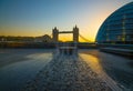 Tower Bridge London Sunrise Royalty Free Stock Photo