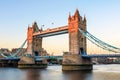 Tower Bridge in London at sunset Royalty Free Stock Photo