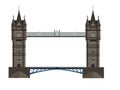 Tower Bridge in London symbol of Great Britain - vector illustration Royalty Free Stock Photo