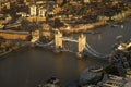 Tower Bridge, London, top view Royalty Free Stock Photo