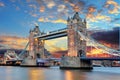 Tower Bridge in London, UK Royalty Free Stock Photo