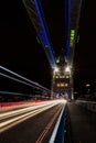 Tower Bridge at night in London Royalty Free Stock Photo