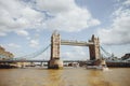 Tower Bridge in London, the UK. View from River Thames Royalty Free Stock Photo