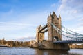 The Tower Bridge in London in warm sunset light Royalty Free Stock Photo