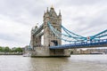 Tower Bridge in London, wide angle view over River Thames Royalty Free Stock Photo