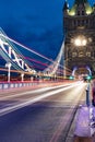 Tower Bridge at night in London Royalty Free Stock Photo