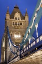 Tower Bridge at night, London, UK Royalty Free Stock Photo