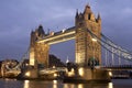 Tower Bridge at night, London, UK Royalty Free Stock Photo