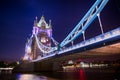 Tower Bridge by night Royalty Free Stock Photo