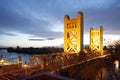 Tower Bridge in Old Sacramento Royalty Free Stock Photo