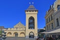 Tower with bridge over de Kleine Geul at the end of Grotestraat in Valkenburg, Netherlands Royalty Free Stock Photo